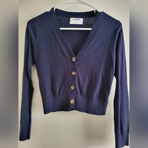 Old Navy Vneck Button Cardigan, Navy. Size 10/12
